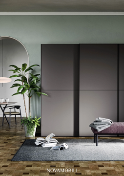 DOVER - Wardrobe with sliding doors by Novamobili - view 3