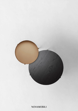 GLOBE - Low round wooden coffee table by Novamobili - view 3