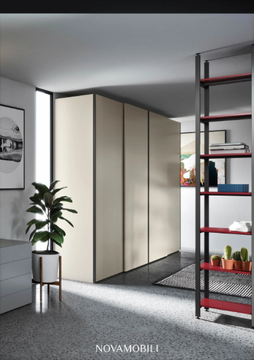 GOLA - Sectional wardrobe with sliding doors by Novamobili - view 3