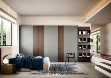 OFFSET - Wardrobe with sliding doors by Novamobili - view 3