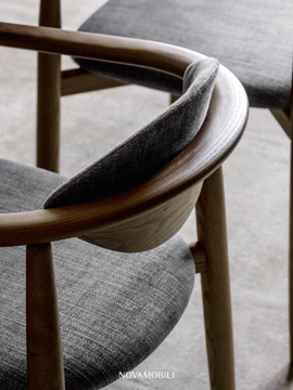 ROSE - Wooden chair with armrests by Novamobili - view 3