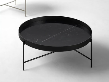 GLOBE - Round low metal coffee table with tray by Novamobili - view 2