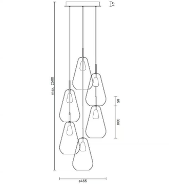 ANOLI 6 OPAL - Blown glass pendant lamp by Nuura - view 3