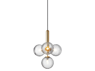 MIIRA 4 BRASS OPTIC - LED blown glass pendant lamp by Nuura - view 2
