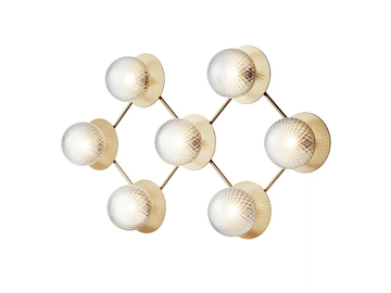 LIILA 7 OPTIC - Painted metal and glass wall lamp / ceiling lamp by Nuura - view 2
