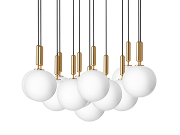 MIIRA 13 BRASS - LED glass chandelier by Nuura - view 2