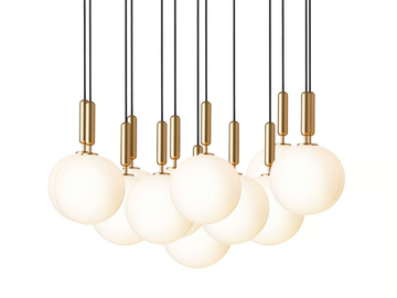 MIIRA 13 BRASS - LED glass chandelier by Nuura - view 3