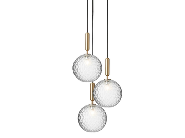 MIIRA 3 BRASS OPTIC - LED glass chandelier by Nuura - view 3