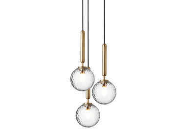 MIIRA 3 BRASS OPTIC - LED glass chandelier by Nuura - view 2