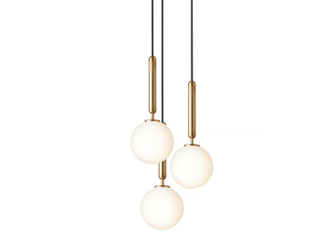 MIIRA 3 BRASS - LED glass chandelier by Nuura - view 3