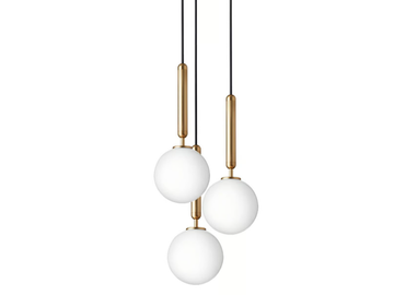MIIRA 3 BRASS - LED glass chandelier by Nuura - view 2