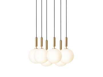 MIIRA 6 BRASS OPAL - LED glass chandelier by Nuura - view 2