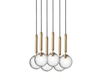 MIIRA 6 BRASS OPTIC - LED glass chandelier by Nuura - view 3