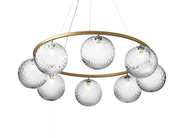 MIIRA 8 CIRCULAR OPTIC - LED blown glass pendant lamp by Nuura - view 3