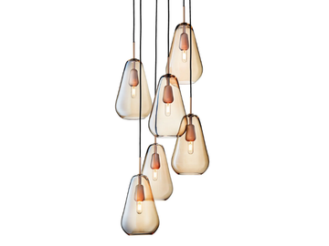 ANOLI 6 - Blown glass pendant lamp by Nuura - view 2