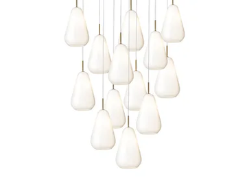 ANOLI 13 OPAL - Blown glass pendant lamp by Nuura - view 2