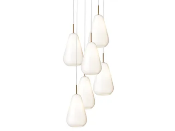 ANOLI 6 OPAL - Blown glass pendant lamp by Nuura - view 2