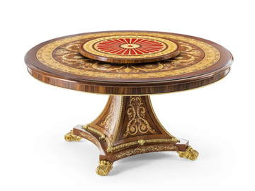MG1416/LAZY SUSAN - Round rosewood dining table with Lazy Susan by OAK - view 2