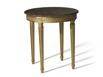 MG3146 - Louis XVI round gold leaf coffee table by OAK - view 2