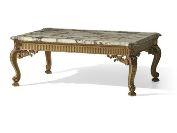 MG4027 - Louis XVI lacquered rectangular marble coffee table by OAK - view 2