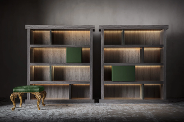 PENTAGRAMMA GN8000/B - Freestanding open eucalyptus bookcase by OAK - view 3