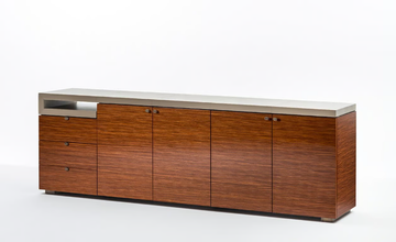 SENATO SC7003 - Low rosewood office storage unit by OAK - view 3