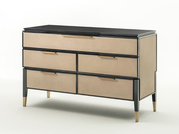 CASTELLO SC5095 - Leather chest of drawers by OAK - view 2