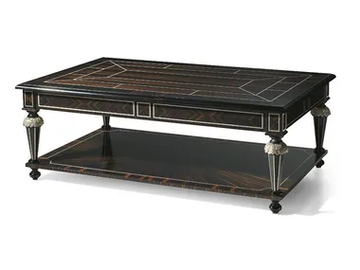 MG4067 - Louis XVI rectangular ebony coffee table by OAK - view 2