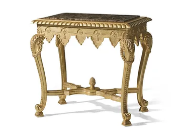 MG4138 - Rectangular gold leaf coffee table by OAK - view 2