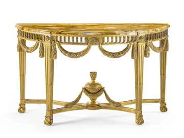 MG5260 - Classic style demilune wooden console table by OAK - view 2
