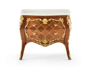 MG6656 - Rounded mahogany bedside table by OAK - view 2