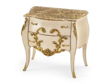 MG6816 - Rounded solid wood bedside table by OAK - view 2