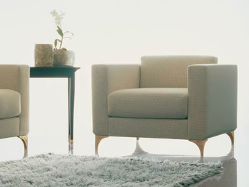 SC1008/P - Fabric armchair with armrests by OAK - view 2