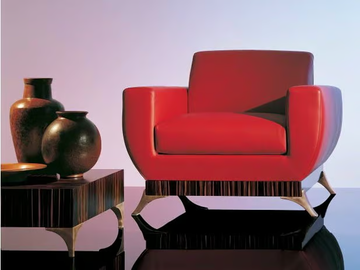 SC1010/P - Leather armchair with armrests by OAK - view 2