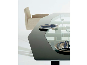 SC1013/C - Oval wood and glass table by OAK - view 3