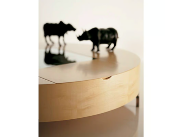 SC1034 - Round low wooden coffee table by OAK - view 3
