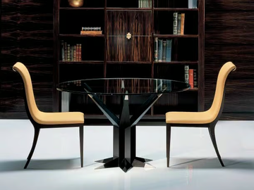 ENERGIA - Wood and glass meeting table by OAK - view 3