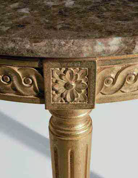 MG3146 - Louis XVI round gold leaf coffee table by OAK - view 3