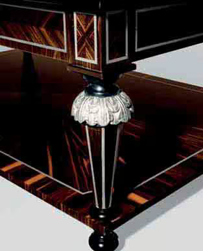 MG4057 - Louis XVI square ebony coffee table by OAK - view 3