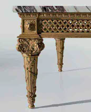 MG4027 - Louis XVI lacquered rectangular marble coffee table by OAK - view 3