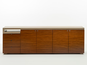 SENATO SC7003 - Low rosewood office storage unit by OAK - view 2