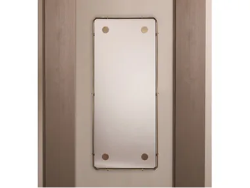 DOMINO - Rectangular framed wall-mounted brass mirror by OFFICINACIANI - view 2