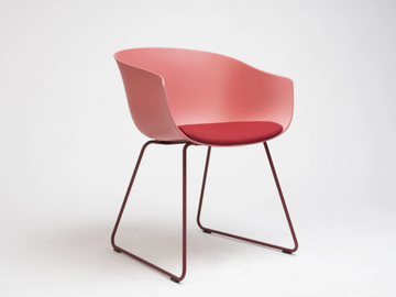 BAI TRINEO - Sled base polypropylene chair with armrests with integrated cushion by ONDARRETA - view 2