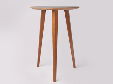 BOB - Round beech high table by ONDARRETA - view 2