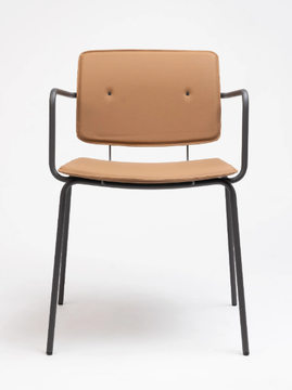 DON - Leather chair with armrests by ONDARRETA - view 3