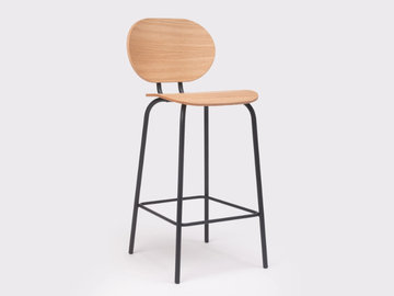 HARI OAK - Wooden barstool with footrest by ONDARRETA - view 3