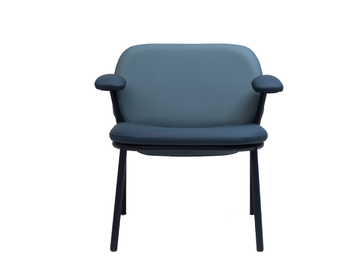 LANA - Upholstered leather chair with armrests by ONDARRETA - view 2