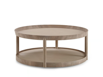 ARCHIPELAGO - Low round wooden coffee table by Offecct - view 2