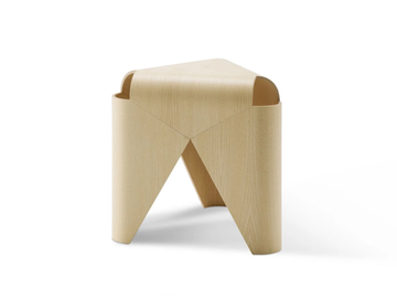 FALABELLA - Low wood veneer stool by Offecct - view 2