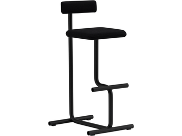 NOMOLE - High upholstered fabric stool with footrest by Offecct - view 2